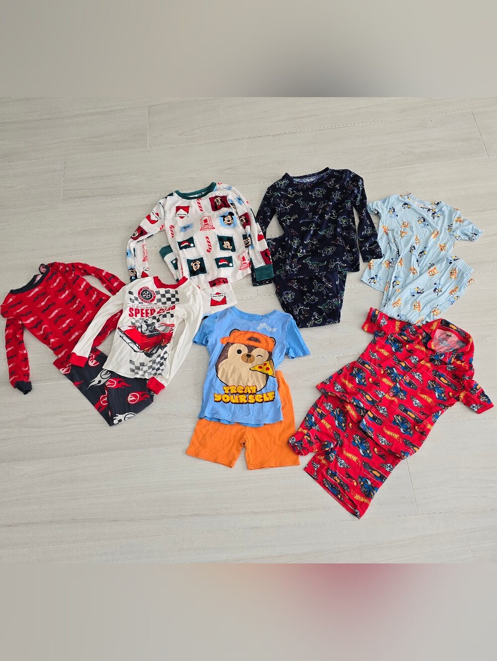 Boys Pjs Pajamas Size 10 Mixed Brands 6 Sets